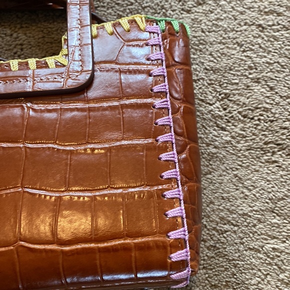 Staud Shirley Croc Crochet Edge Bag. Comes with matching pouch! - Picture 12 of 15